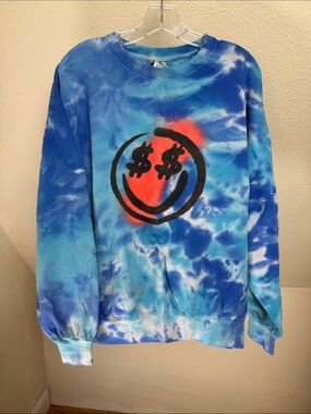 Lifestyle Smiley Dollar SIgns Face Sweatshirt Size XL